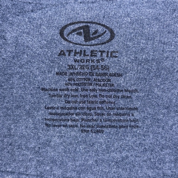 Athletic Works Blue Cove Heather Short Sleeve Tee 3XL NWT - Picture 6 of 10